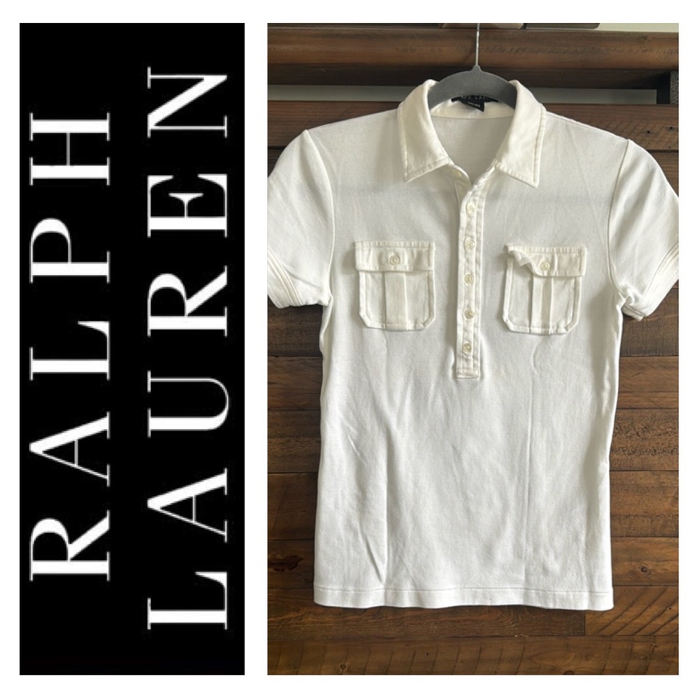 Ralph Lauren Women’s White Cotton Polo Shirt